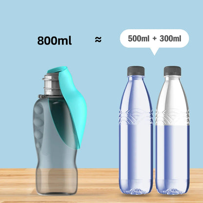 800ml Portable Dog Water Bottle for Large Breeds - Ideal for Outdoor Activities, Hiking, and Walking - Collapsible Drinking Bowl for Golden Retrievers and Other Pets