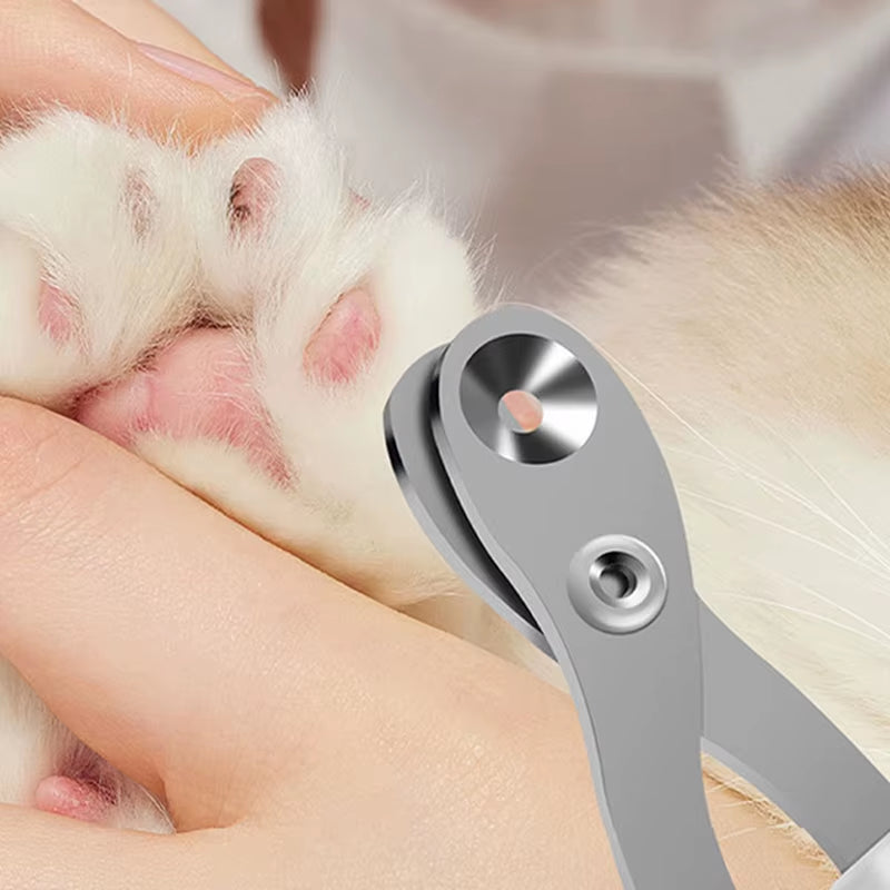 Professional Circular Hole Cat Nail Scissors and Dog Nail Clippers - Pet Grooming Supplies for Small Dogs