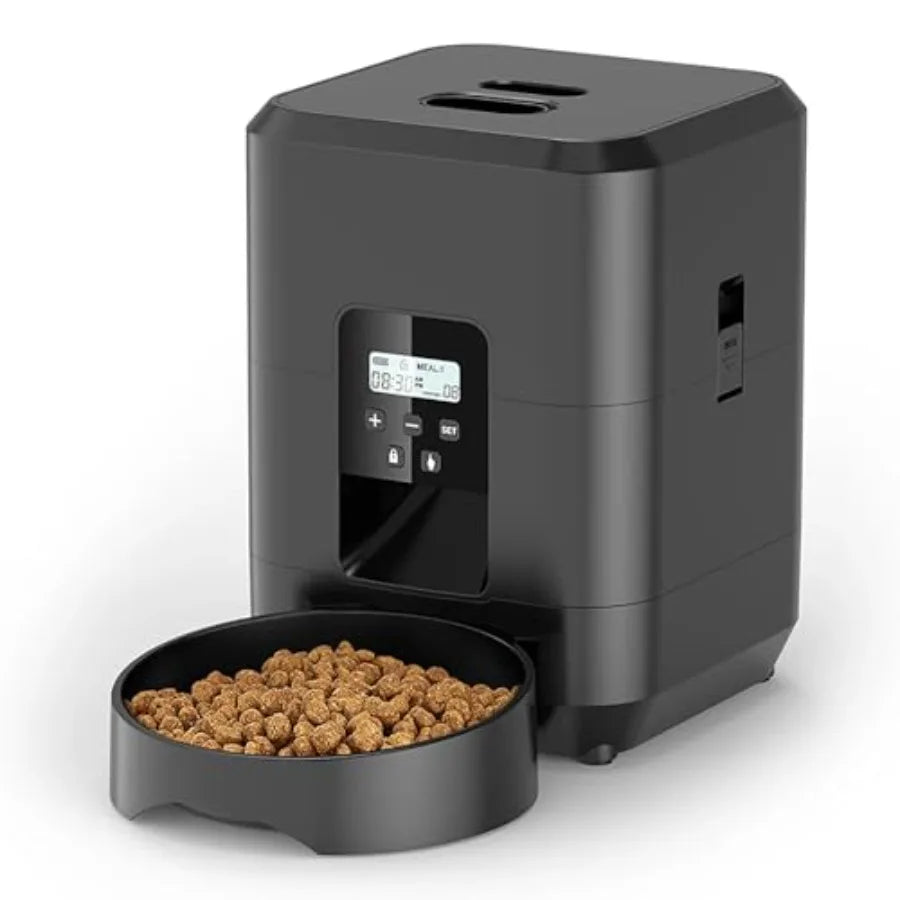 2L Wi-Fi Controlled Automatic Pet Feeder for Cats and Dogs with Timed Portion Settings and Integrated Bowl