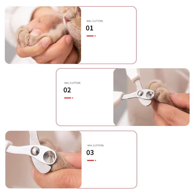 Professional Circular Hole Cat Nail Scissors and Dog Nail Clippers - Pet Grooming Supplies for Small Dogs