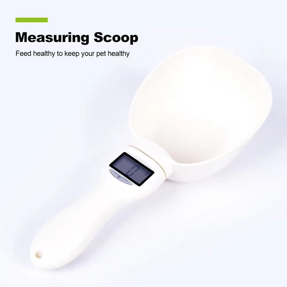 Digital Pet Food Scale with Measuring Spoon and Display for Dogs and Cats