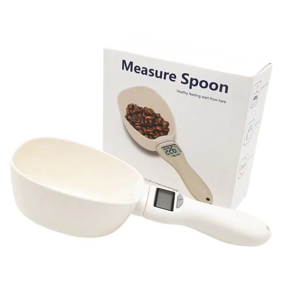 Digital Pet Food Scale with Measuring Spoon and Display for Dogs and Cats